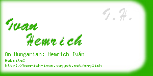 ivan hemrich business card