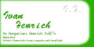ivan hemrich business card